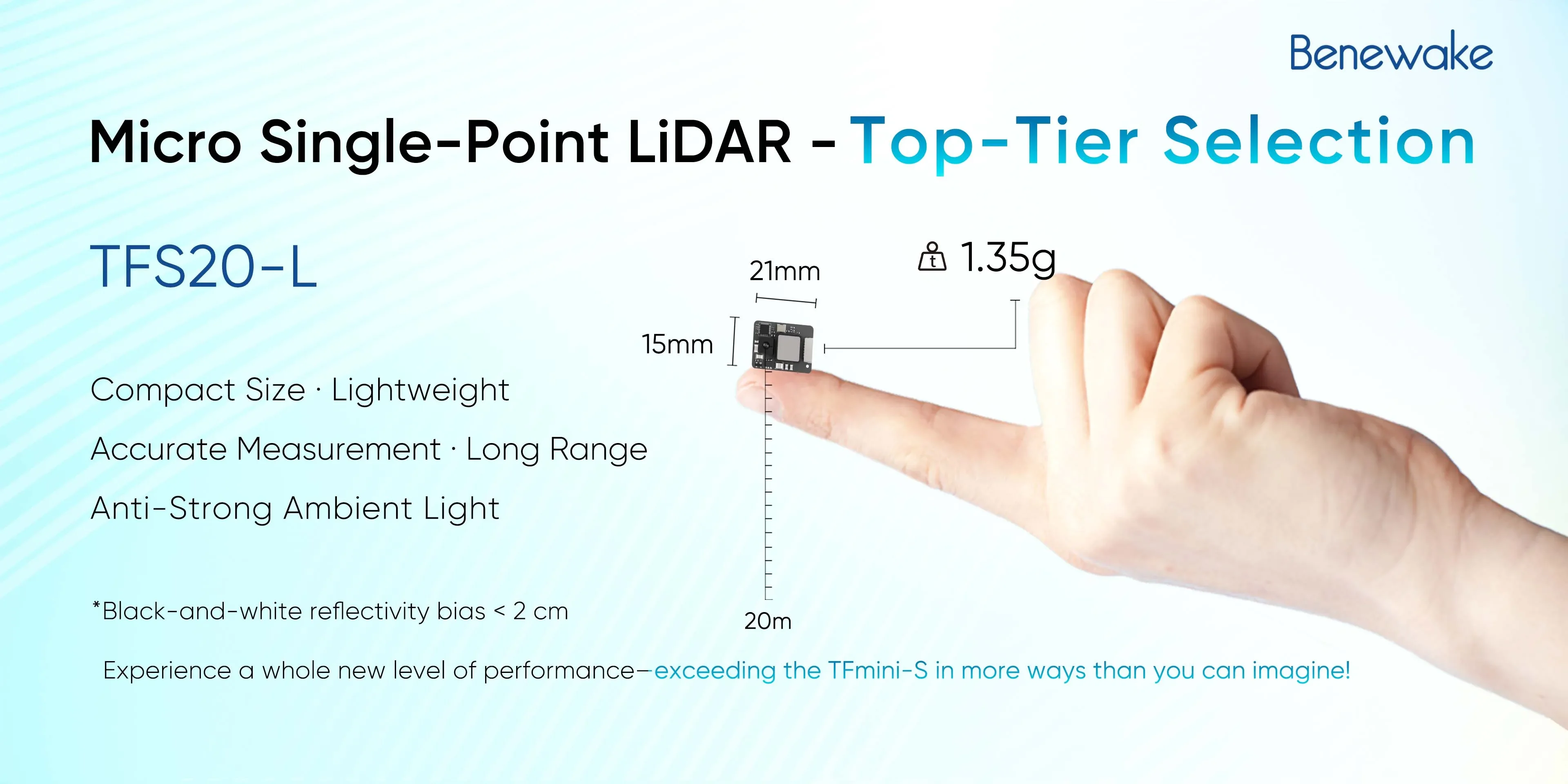 Benewake TFS20-L 20m Micro LiD - Drone Lidar 评论和价格