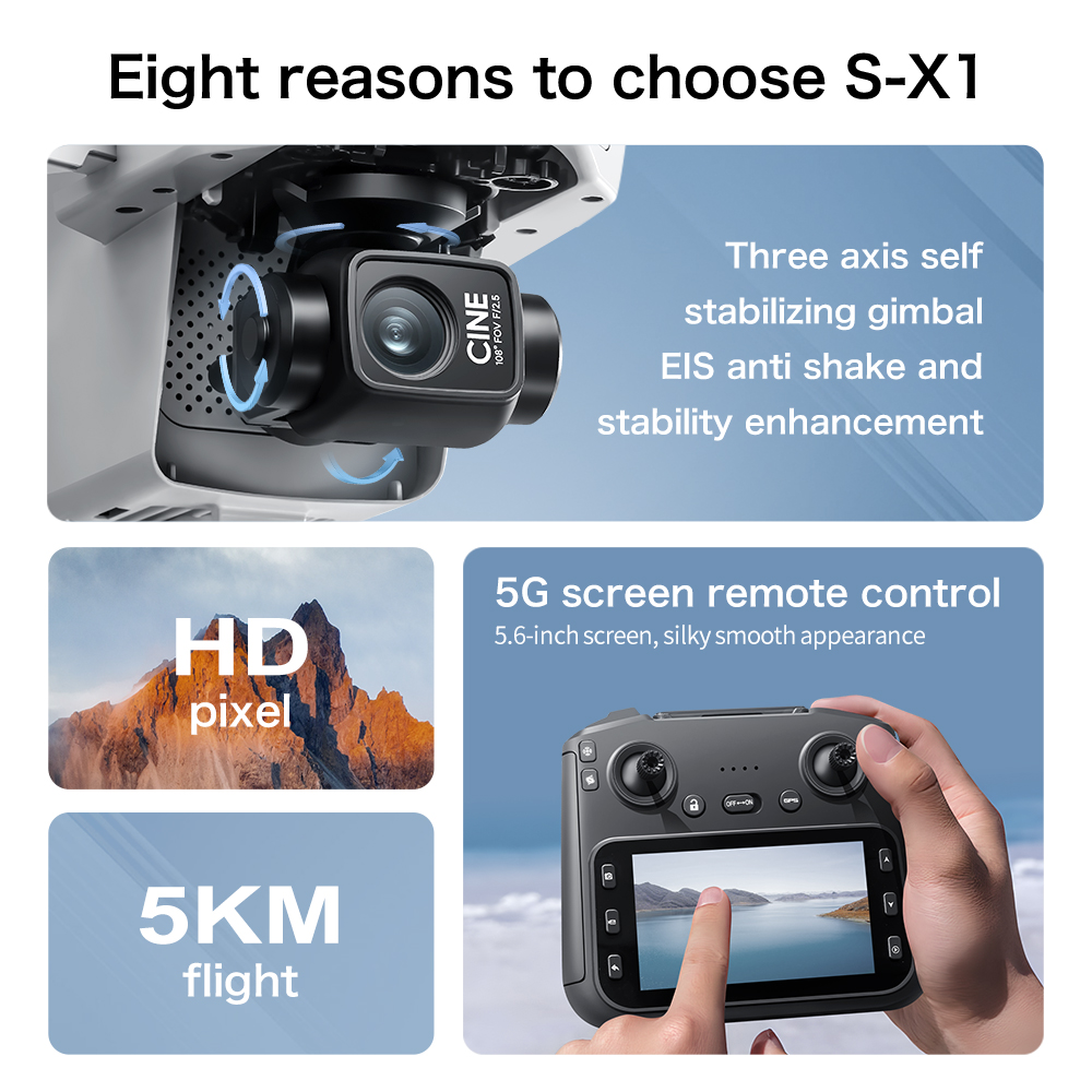 Lenovo S-X1 MAX GPS Drone 3-Ax - Drone Surveying 评论和价格